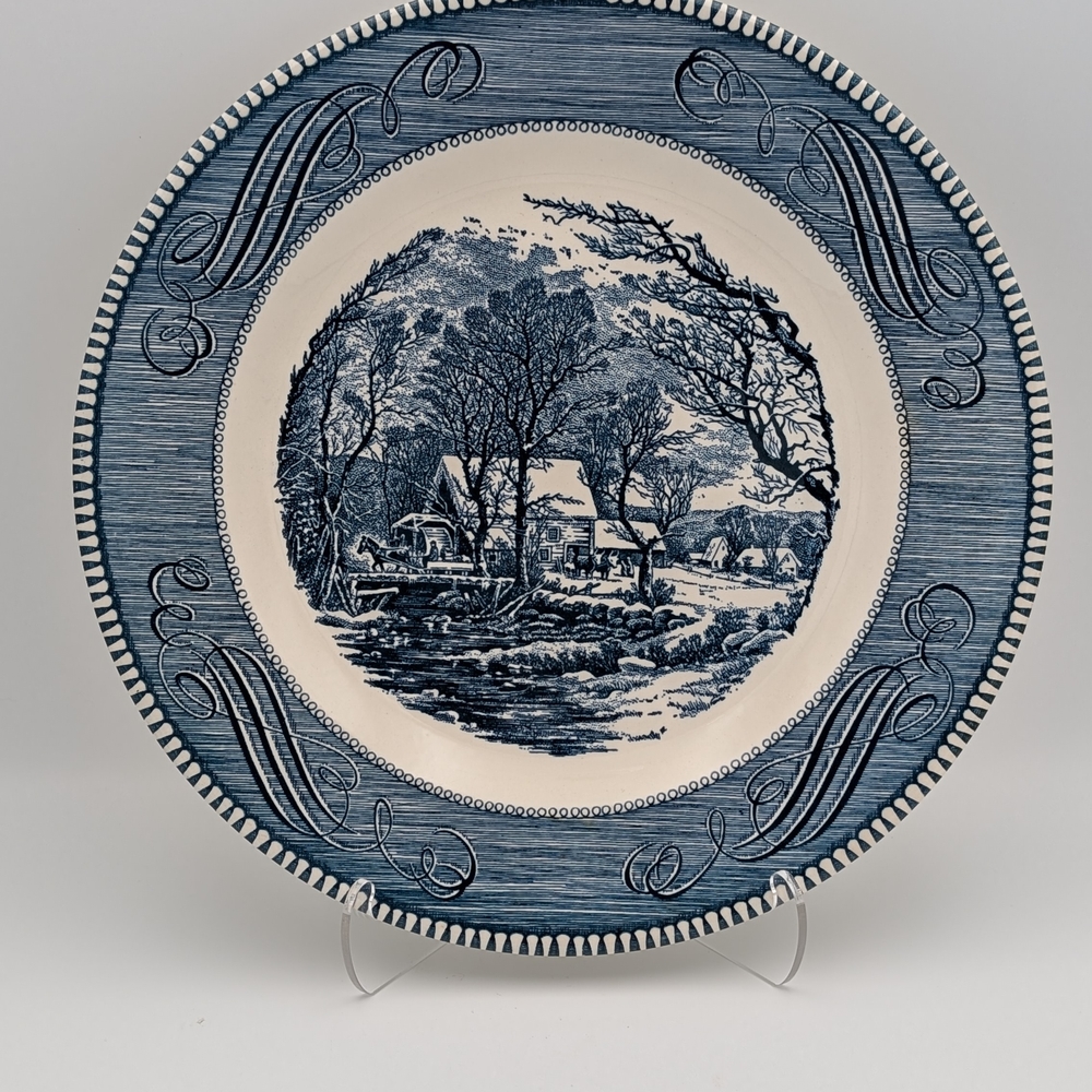Royal China Currier and Ives 10" DINNER PLATE  The Old Grist Mill Replacement